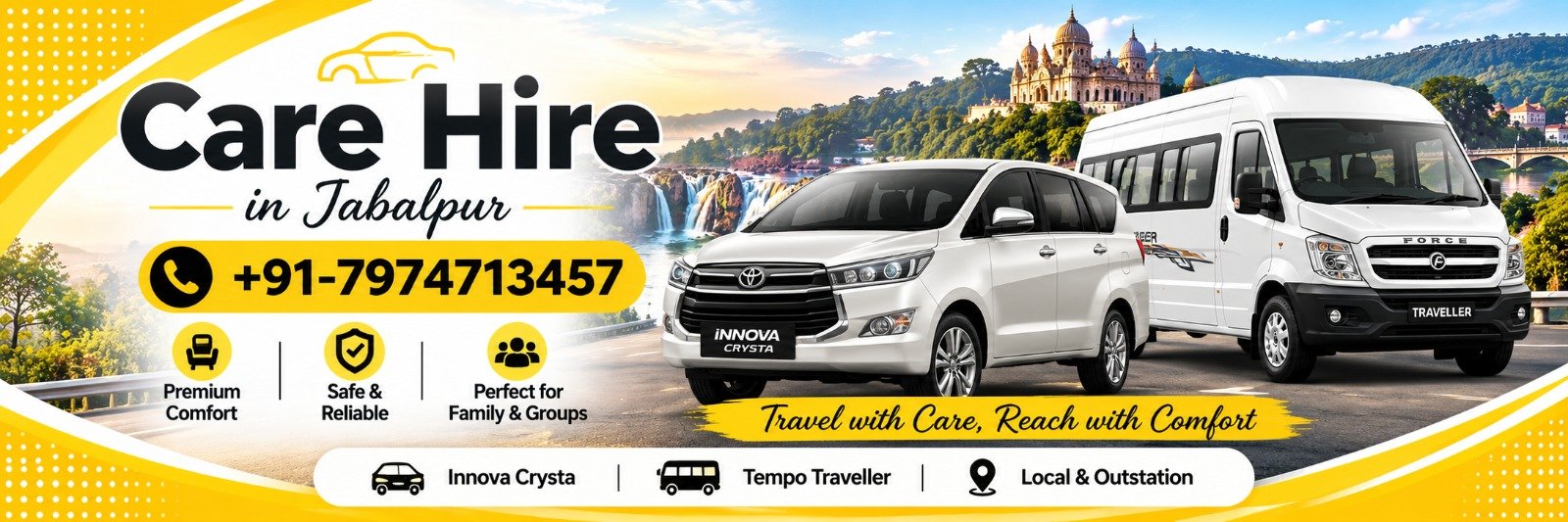 Innova and tempo traveller hire in Jabalpur